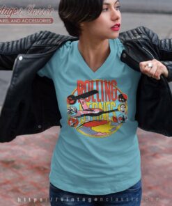 The Rolling Stones Around The World V Neck TShirt