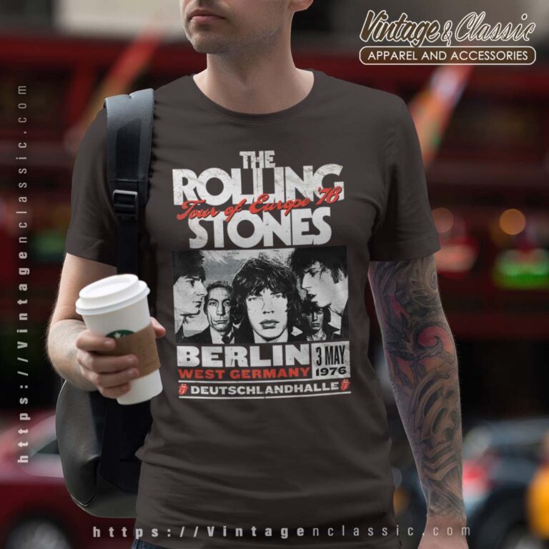 The Rolling Stones Berlin 76 Premium Tshirt The Rolling Stones Berlin 76 Premium Tshirt