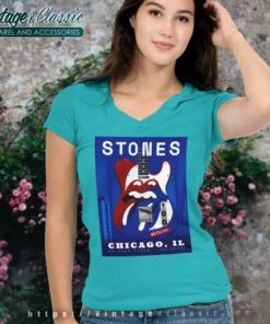 The Rolling Stones Chicago Il June V Neck TShirt
