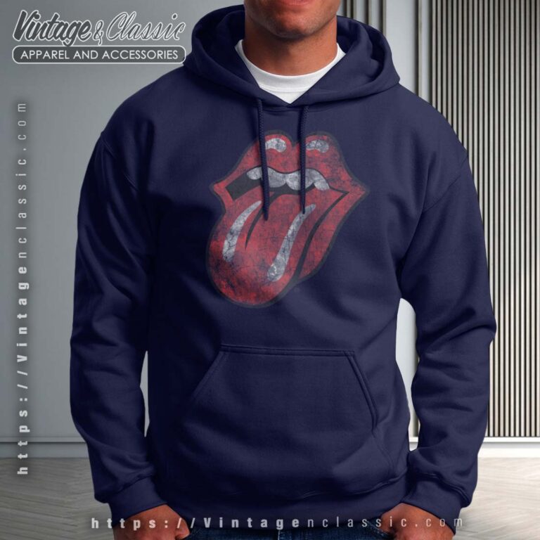 The Rolling Stones Distressed Tongue Premium Hoodie The Rolling Stones Distressed Tongue Premium Hoodie