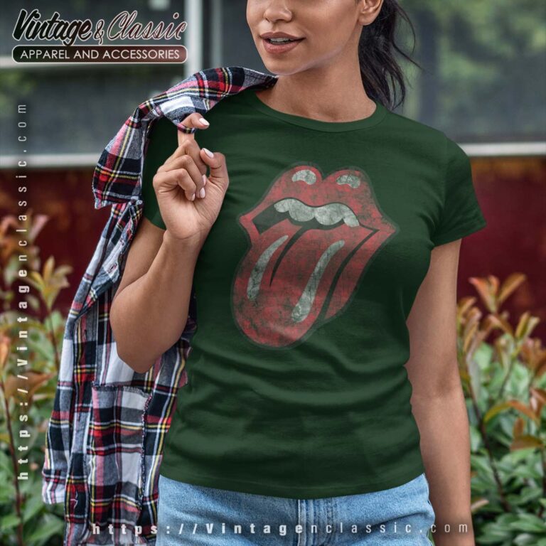 The Rolling Stones Distressed Tongue Premium Tshirt The Rolling Stones Distressed Tongue Premium Tshirt