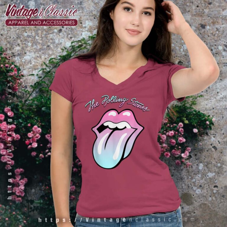 The Rolling Stones Gradient Tongue Vneck The Rolling Stones Gradient Tongue Vneck