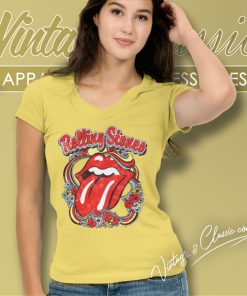 The Rolling Stones Graphic V Neck TShirt