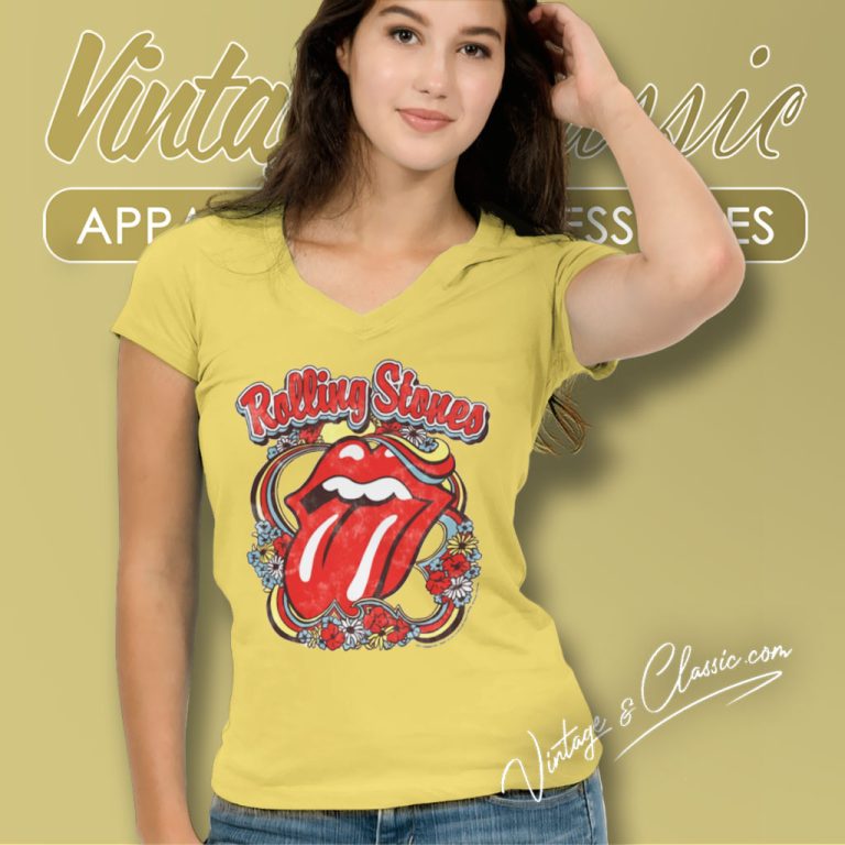 The Rolling Stones Graphic V Neck TShirt The Rolling Stones Graphic V Neck TShirt