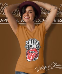 The Rolling Stones Icon Graphic V Neck TShirt
