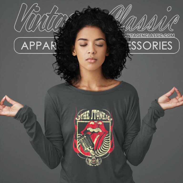 The Rolling Stones Licks Mic Long Sleeve Tee The Rolling Stones Licks Mic Long Sleeve Tee