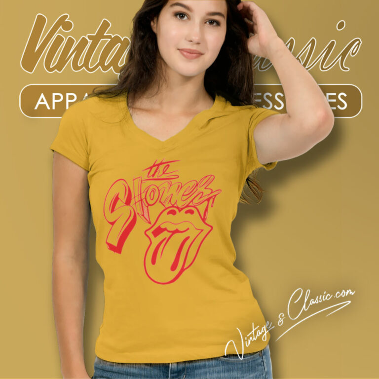 The Rolling Stones No Filter Usa 2021 V Neck TShirt The Rolling Stones No Filter Usa 2021 V Neck TShirt