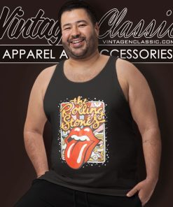 The Rolling Stones Rainbow Background Shirt Tank Top Racerback