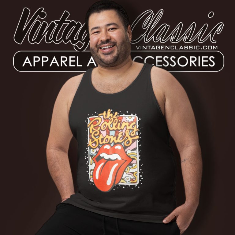 The Rolling Stones Rainbow Background Shirt Tank Top Racerback The Rolling Stones Rainbow Background Shirt Tank Top Racerback