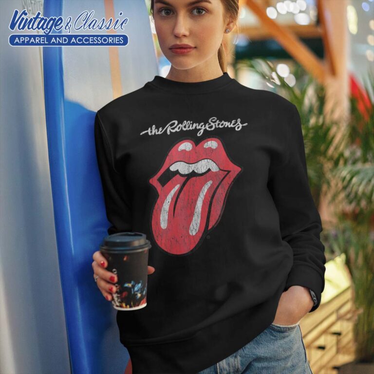 The Rolling Stones Script Tongue Sweatshirt The Rolling Stones Script Tongue Sweatshirt