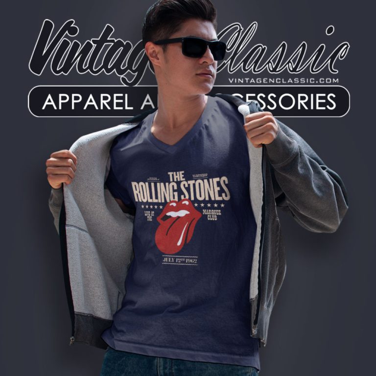The Rolling Stones Shirt Marquee Live V Neck TShirt The Rolling Stones Shirt Marquee Live V Neck TShirt