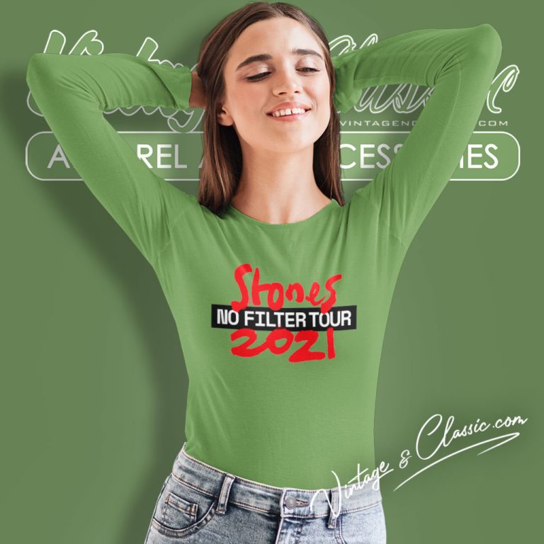 The Rolling Stones Shirt No Filter 2021 Tour Long Sleeve Tee The Rolling Stones Shirt No Filter 2021 Tour Long Sleeve Tee