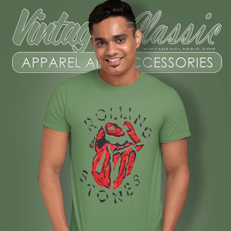 The Rolling Stones Shirt Painted Diamond Tongue T Shirt The Rolling Stones Shirt Painted Diamond Tongue T Shirt