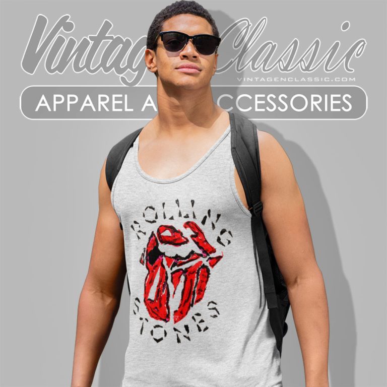 The Rolling Stones Shirt Painted Diamond Tongue Tank Top Racerback The Rolling Stones Shirt Painted Diamond Tongue Tank Top Racerback