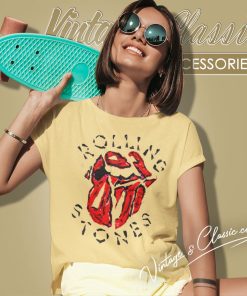 The Rolling Stones Shirt Painted Diamond Tongue 6 The Rolling Stones Shirt Painted Diamond Tongue Women T Shirt