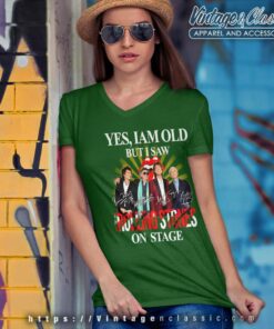 The Rolling Stones Shirt Signature I Am Old But I Saw V Neck TShirt