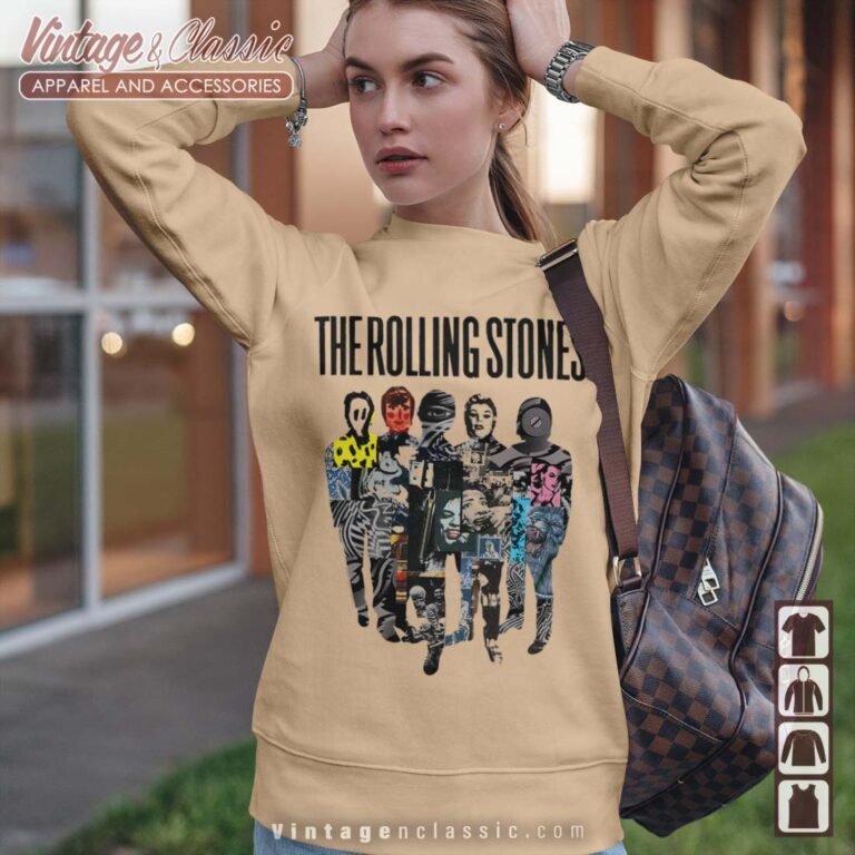 The Rolling Stones Silhouette Collage Premium Sweatshirt The Rolling Stones Silhouette Collage Premium Sweatshirt