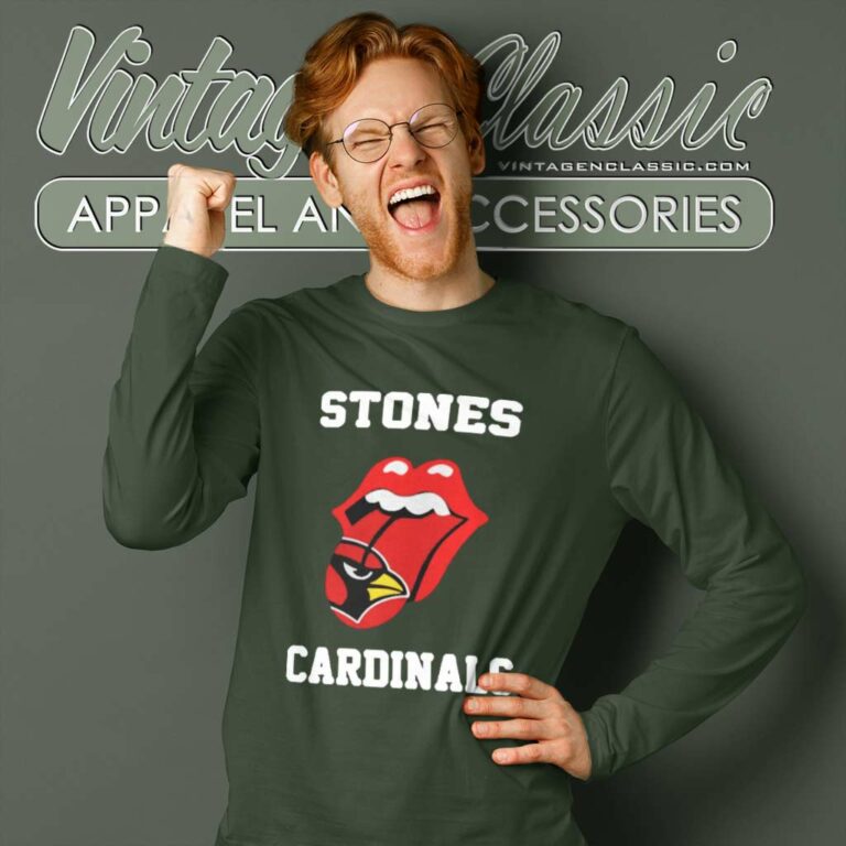 The Rolling Stones St Louis Cardinals Lips Long Sleeve Tee The Rolling Stones St Louis Cardinals Lips Long Sleeve Tee