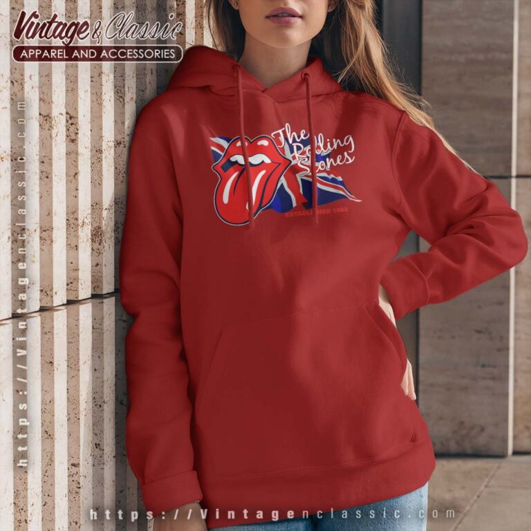 The Rolling Stones Stones UK Flag Premium Hoodie The Rolling Stones Stones UK Flag Premium Hoodie
