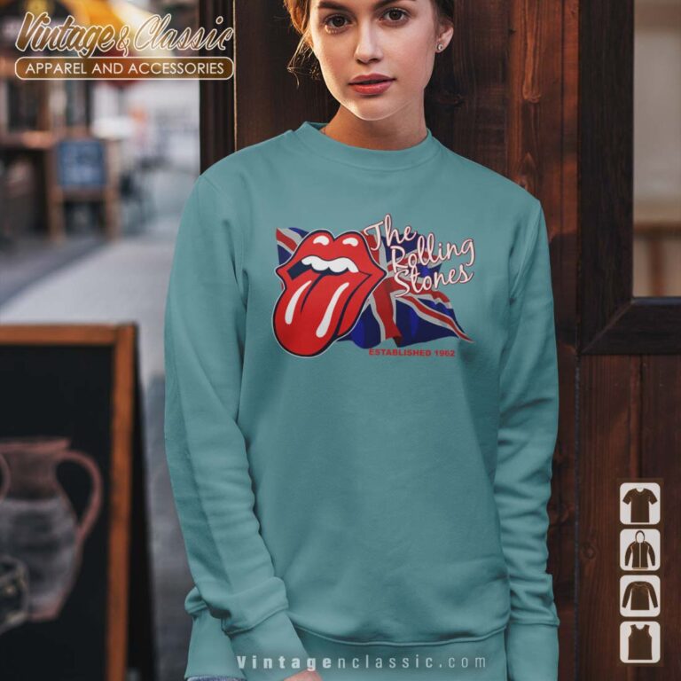 The Rolling Stones Stones UK Flag Premium Sweatshirt The Rolling Stones Stones UK Flag Premium Sweatshirt