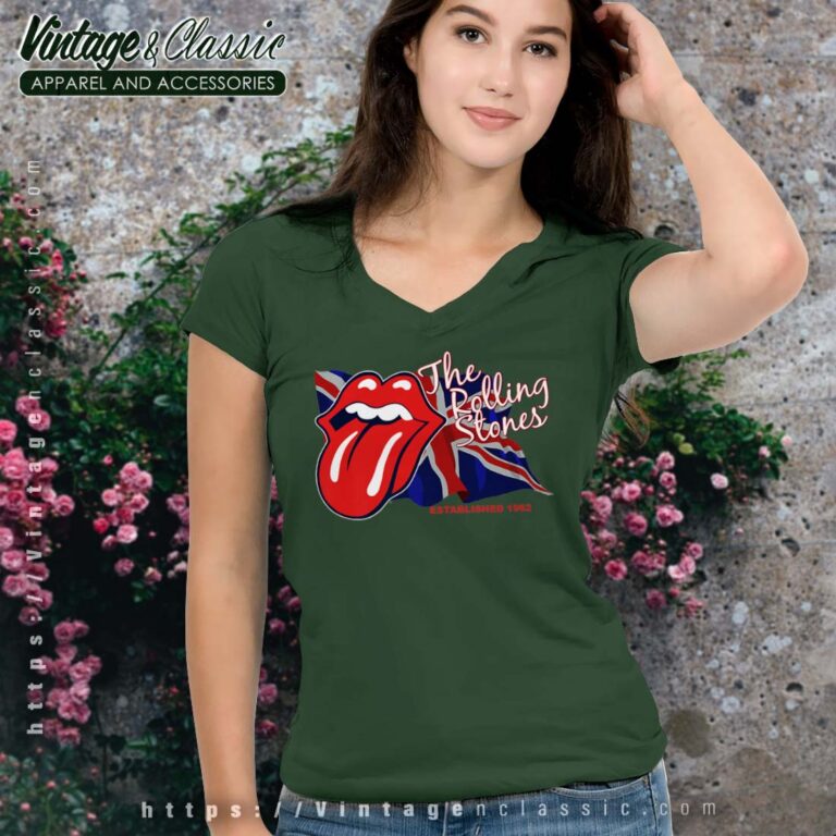 The Rolling Stones Stones UK Flag Premium Vneck The Rolling Stones Stones UK Flag Premium Vneck