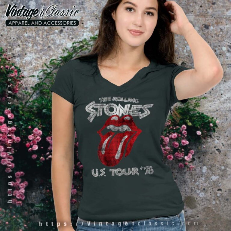 The Rolling Stones U S Tour 1978 Vneck The Rolling Stones U S Tour 1978 Vneck