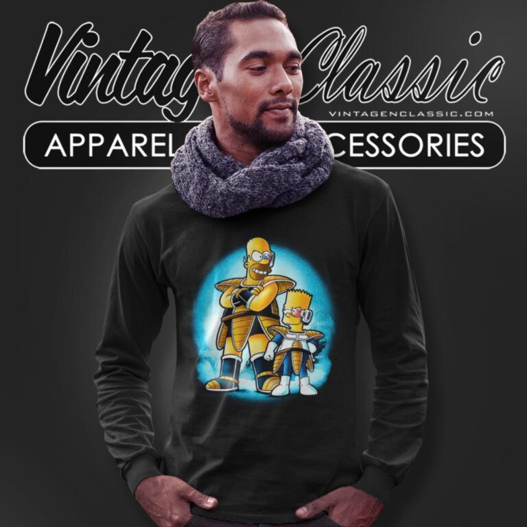 The Saiyans Simpson Parody Dragon Ball Long Sleeve Tee The Saiyans Simpson Parody Dragon Ball Long Sleeve Tee