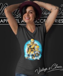 The Saiyans Simpson Parody Dragon Ball V Neck TShirt