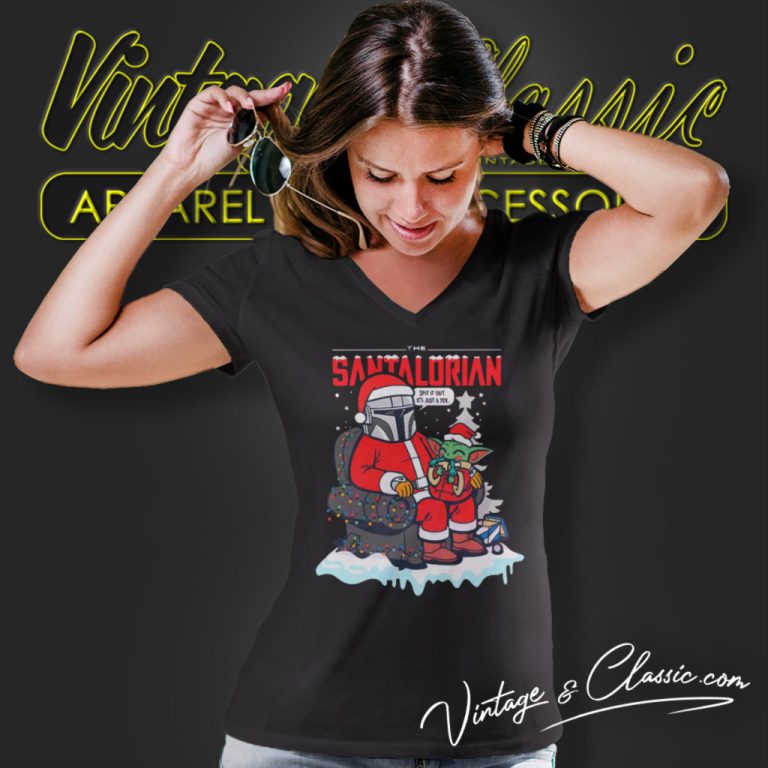 The Santalorian Star Wars Christmas V Neck TShirt The Santalorian Star Wars Christmas V Neck TShirt