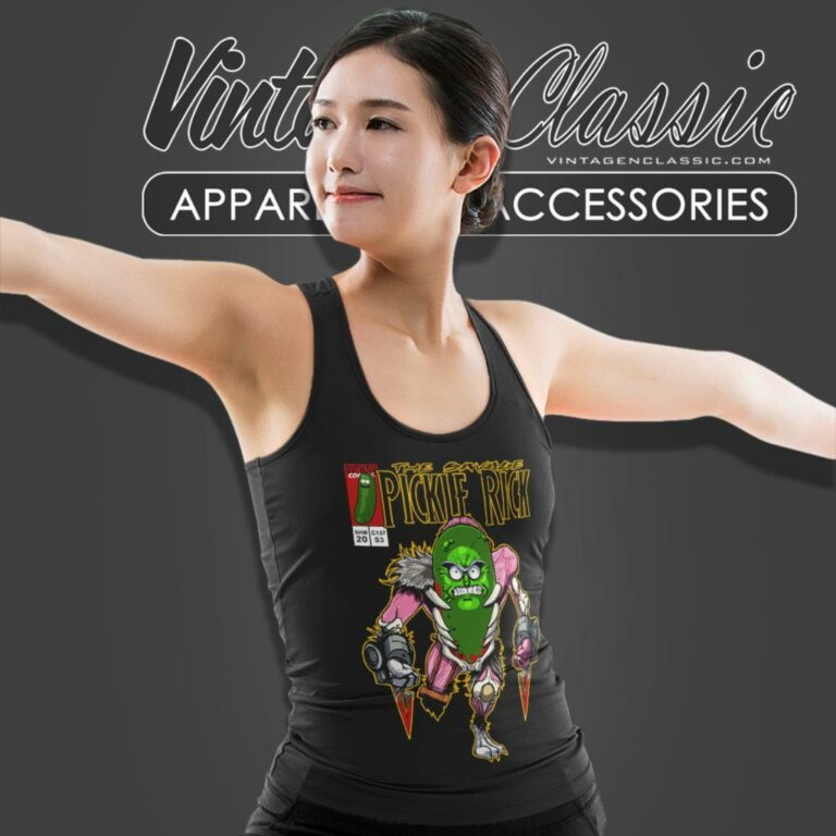 The Savage Pickle Rick And Morty Tank Top Racerback The Savage Pickle Rick And Morty Tank Top Racerback