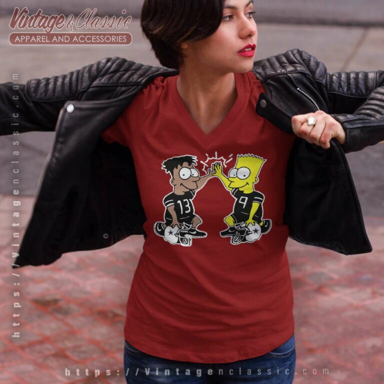 The Simpson Dallas Cowboys V Neck TShirt The Simpson Dallas Cowboys V Neck TShirt