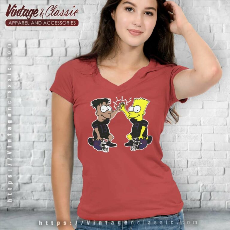 The Simpson New York Giants V Neck TShirt The Simpson New York Giants V Neck TShirt