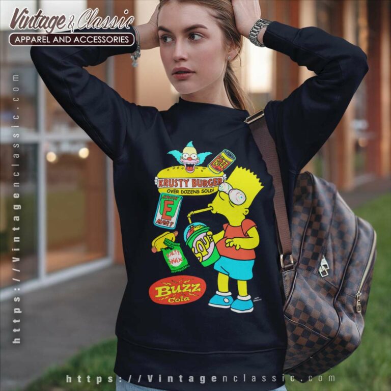 The Simpsons Bart Krusty Burger Buzz Cola Sweatshirt The Simpsons Bart Krusty Burger Buzz Cola Sweatshirt
