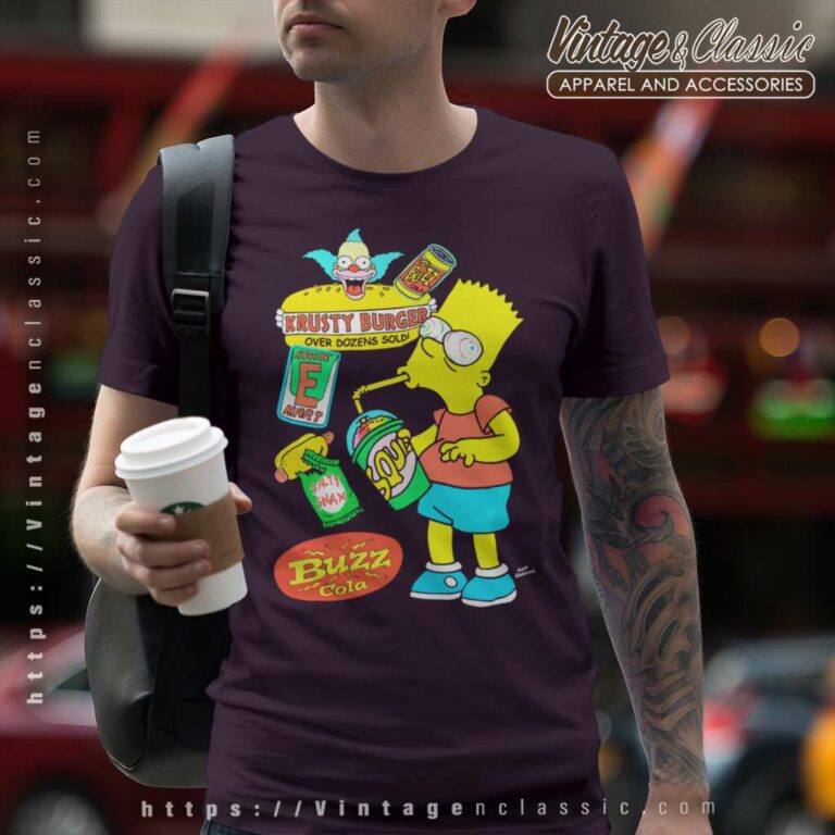 The Simpsons Bart Krusty Burger Buzz Cola T Shirt The Simpsons Bart Krusty Burger Buzz Cola T Shirt