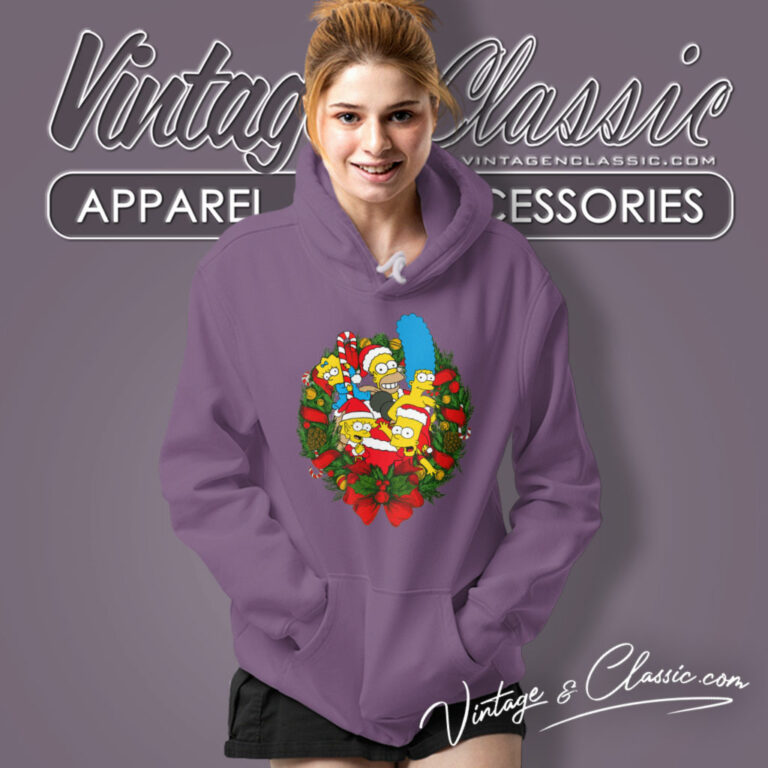 The Simpsons Christmas Laurel Wreath Hoodie The Simpsons Christmas Laurel Wreath Hoodie