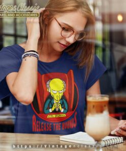 The Simpsons Cm Burns Release The Hounds Women TShirt