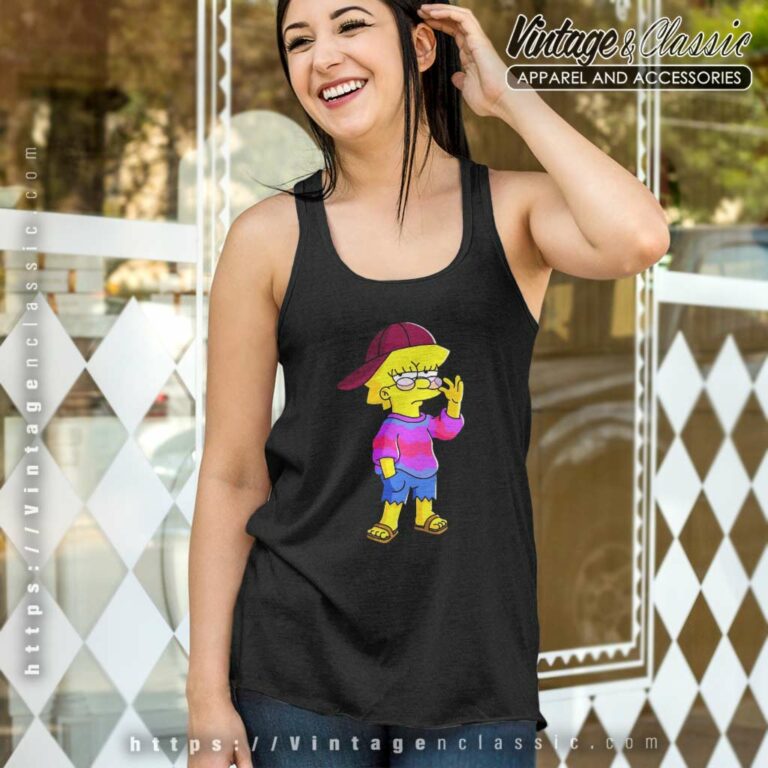 The Simpsons Cool Lisa Tank Top Racerback The Simpsons Cool Lisa Tank Top Racerback