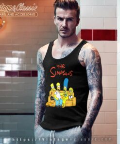 The Simpsons Couch Fam Photo Tank Top Racerback
