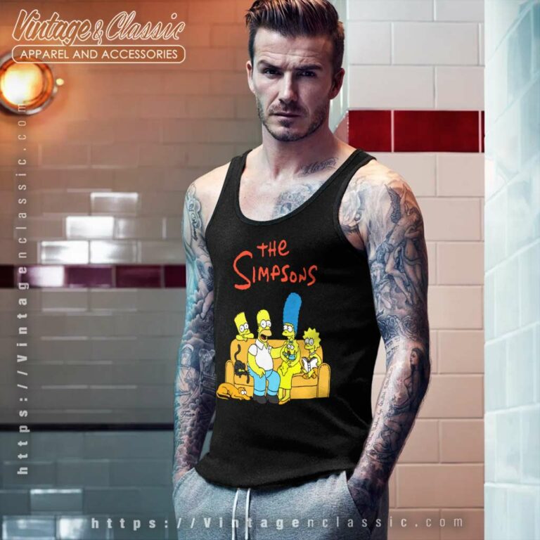 The Simpsons Couch Fam Photo Tank Top Racerback The Simpsons Couch Fam Photo Tank Top Racerback