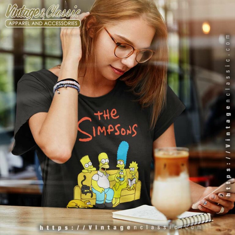 The Simpsons Couch Fam Photo Women TShirt The Simpsons Couch Fam Photo Women TShirt