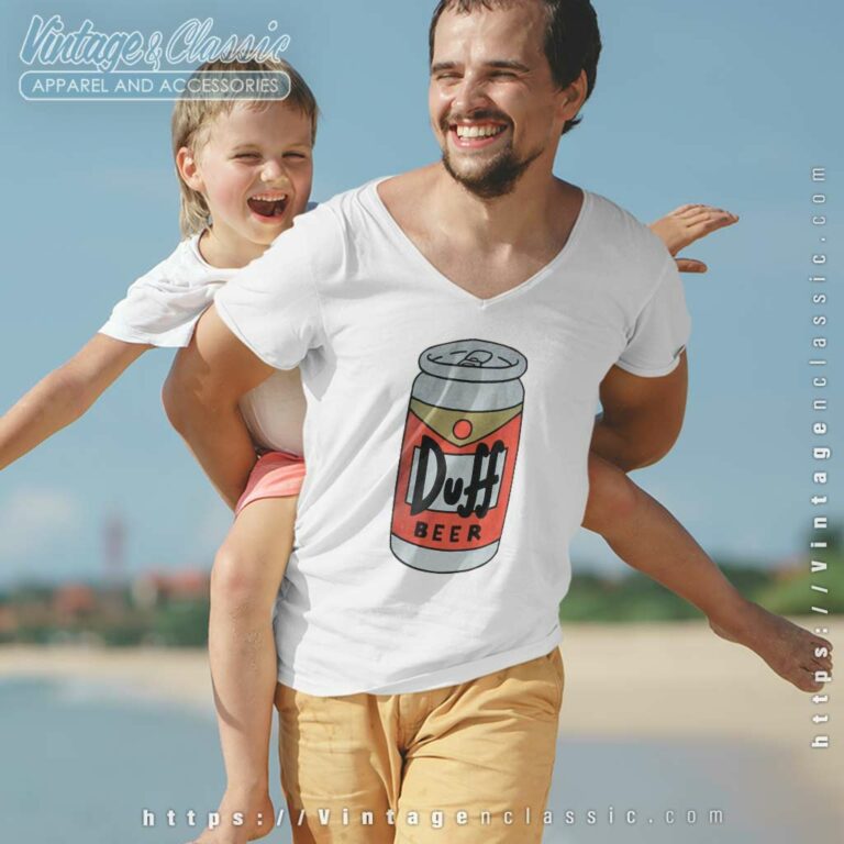 The Simpsons Duff Beer V Neck TShirt The Simpsons Duff Beer V Neck TShirt