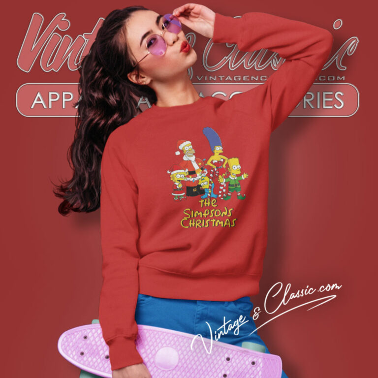 The Simpsons Family Christmas Sweatshirt The Simpsons Family Christmas Sweatshirt