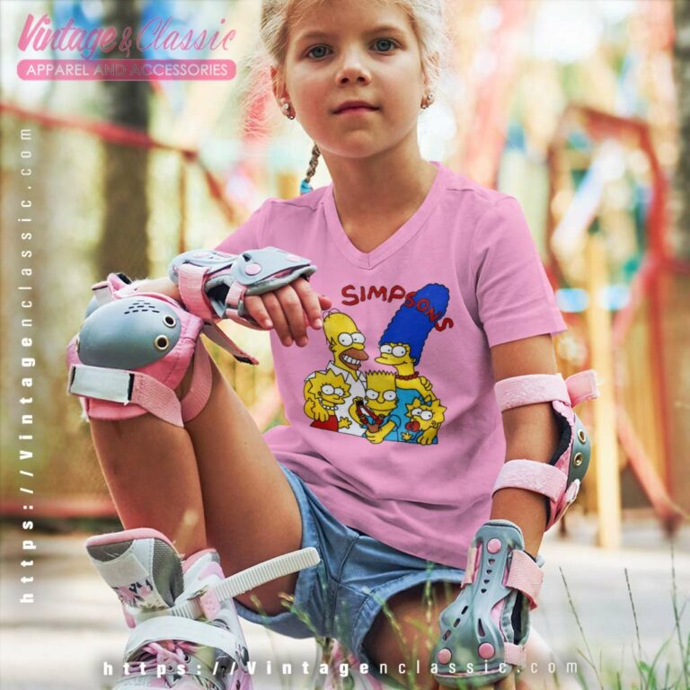 The Simpsons Family Portrait Kid V Neck The Simpsons Family Portrait Kid V Neck