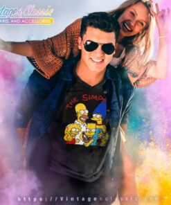 The Simpsons Family Portrait Shirt 8 The Simpsons Family Portrait V Neck TShirt