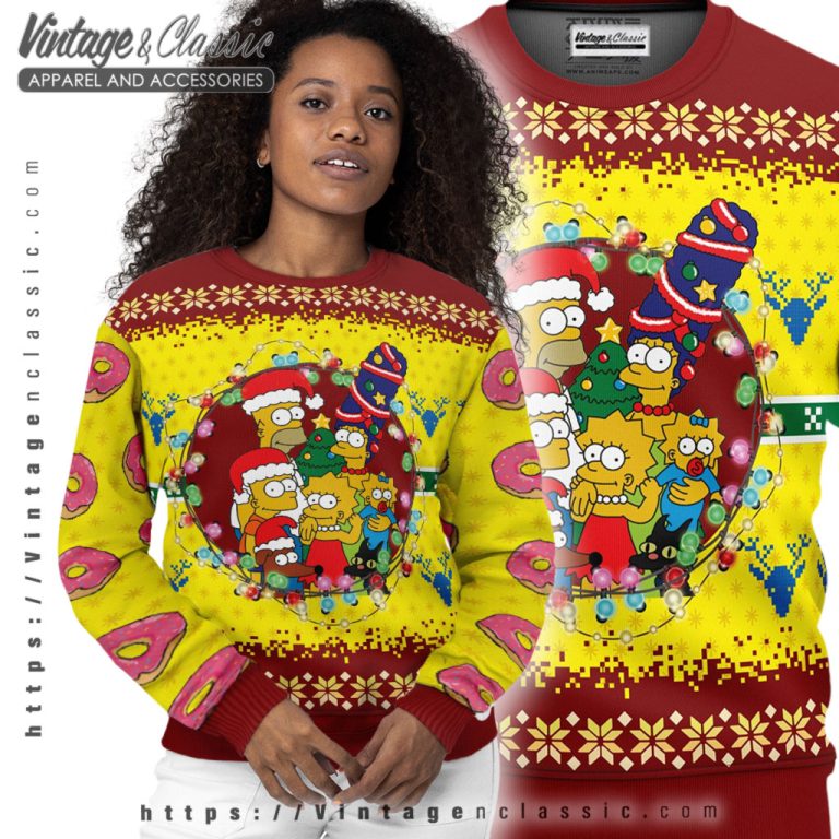 The Simpsons Family Ugly Christmas Sweater Women Ugly Sweater The Simpsons Family Ugly Christmas Sweater Women Ugly Sweater