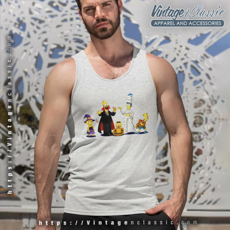 The Simpsons Halloween Skeleton Tank Top Racerback The Simpsons Halloween Skeleton Tank Top Racerback