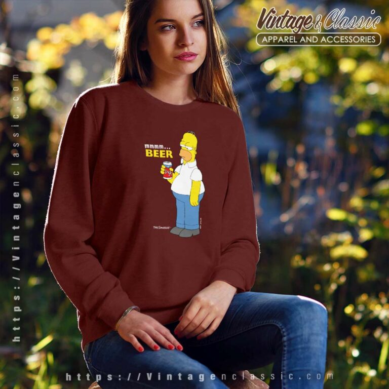The Simpsons Homer Duff Beer Sweatshirt The Simpsons Homer Duff Beer Sweatshirt