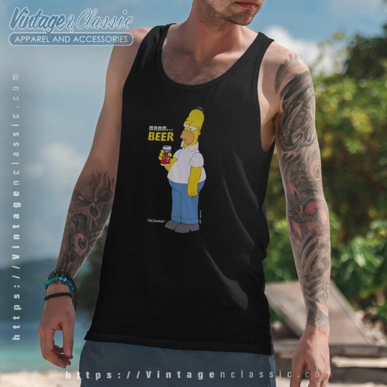 The Simpsons Homer Duff Beer Tank Top Racerback The Simpsons Homer Duff Beer Tank Top Racerback
