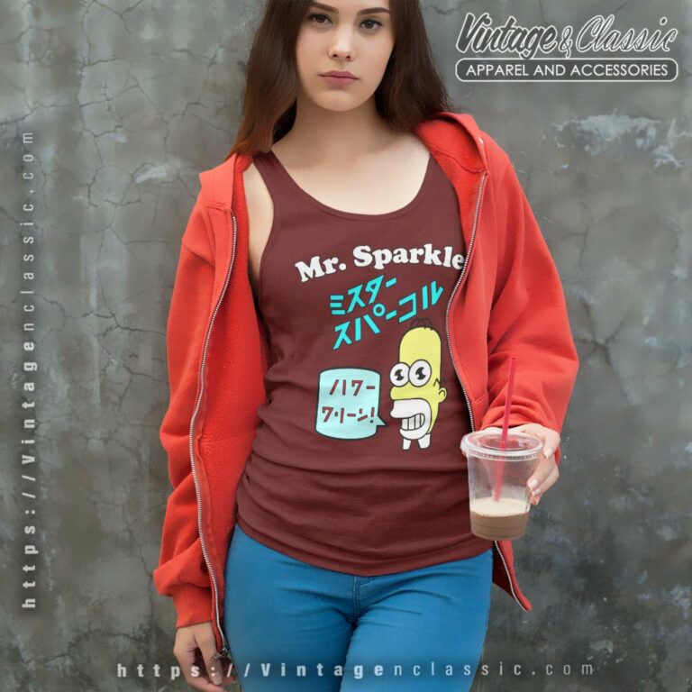 The Simpsons Homer Mr Sparkle Tank Top Racerback The Simpsons Homer Mr Sparkle Tank Top Racerback