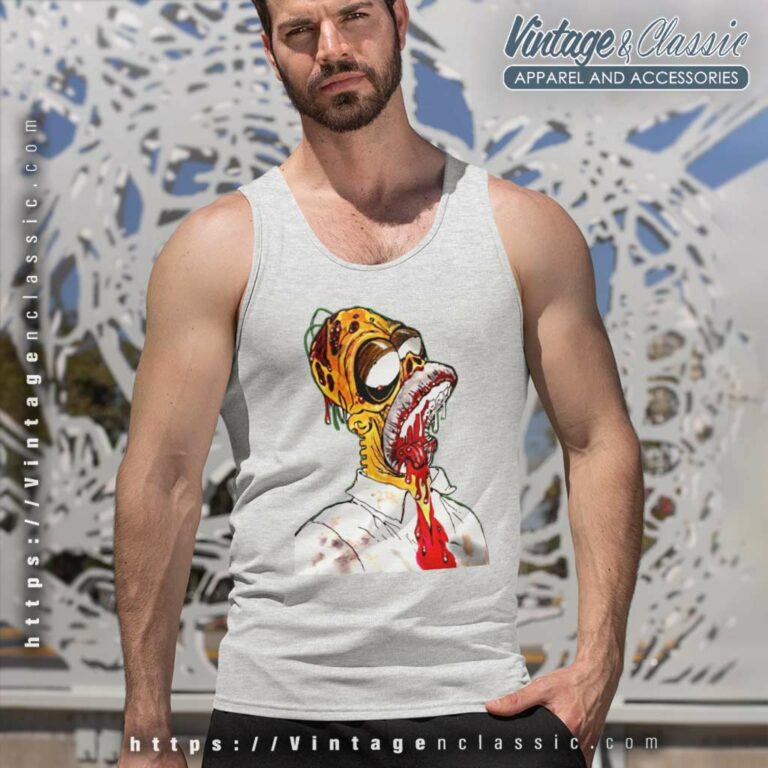 The Simpsons Homer Simpson Zombie Tank Top Racerback The Simpsons Homer Simpson Zombie Tank Top Racerback
